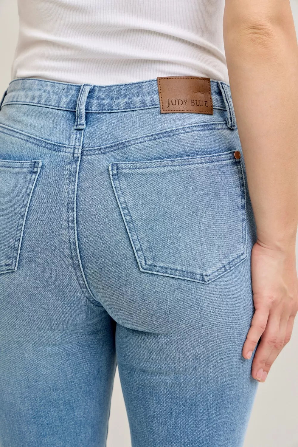 Stylish plus size bootcut jeans offering a comfortable and flattering fit for all-day wear.