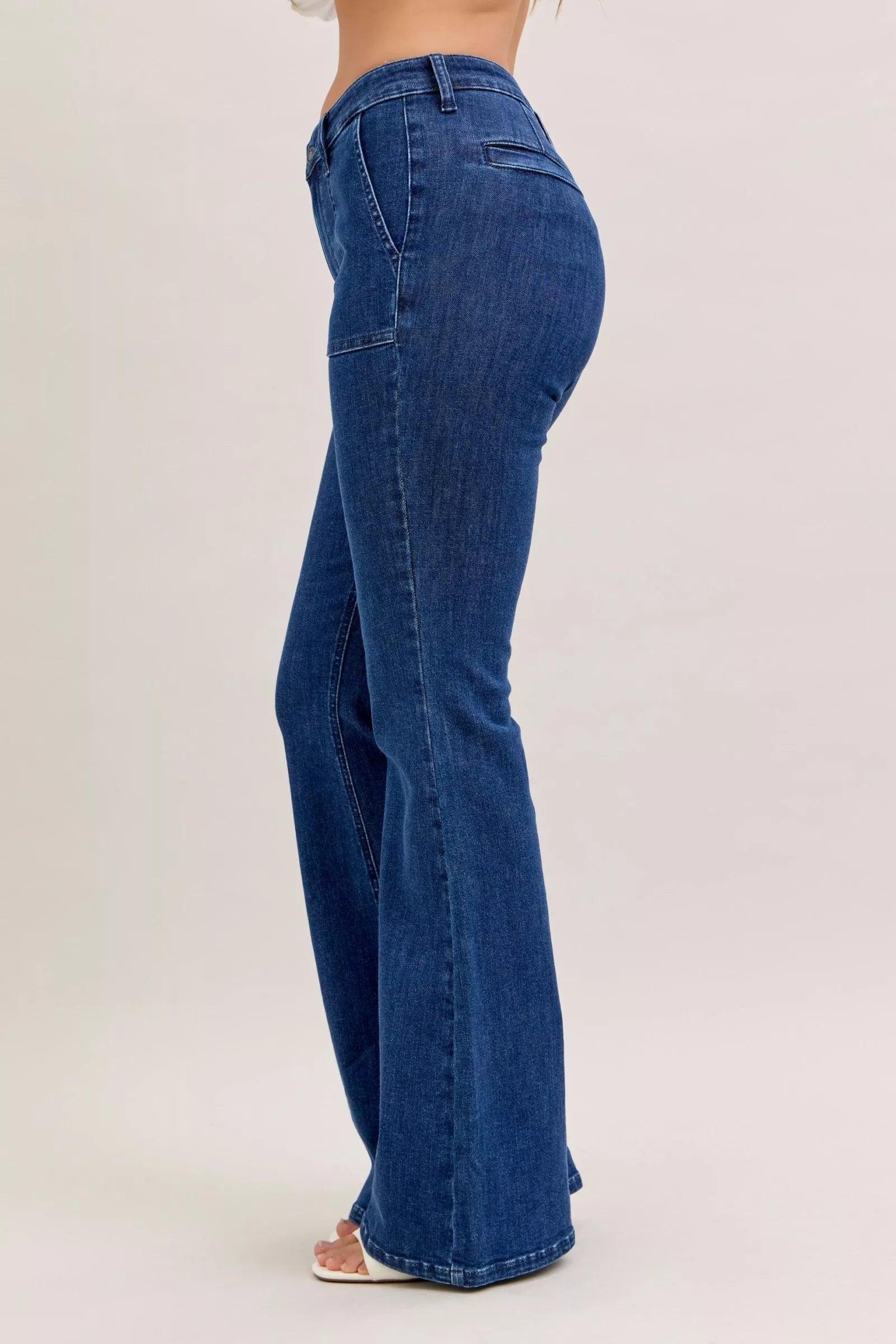 High waist flare jeans providing stylish and comfortable denim fit for every occasion