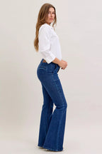 High waist flare jeans providing stylish and comfortable denim fit for every occasion
