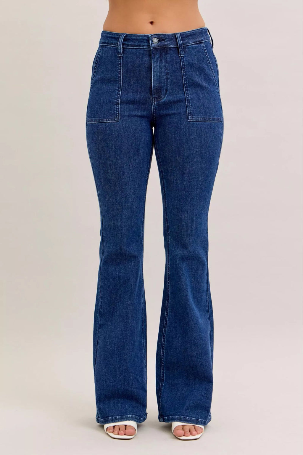 High waist flare jeans providing stylish and comfortable denim fit for every occasion