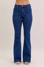 High waist flare jeans providing stylish and comfortable denim fit for every occasion
