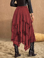 Elegant layered lace skirt showcasing intricate craftsmanship and sophisticated design for formal occasions