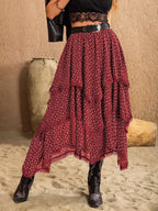 Elegant layered lace skirt showcasing intricate craftsmanship and sophisticated design for formal occasions