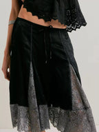 Elegant lace shorts showcasing intricate detailing and sophisticated style for a refined summer wardrobe.