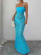 Lace Square Neck Maxi Cami Dress.