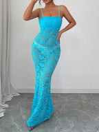 Lace Square Neck Maxi Cami Dress.