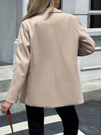 Lapel Collar Button Up Blazer.