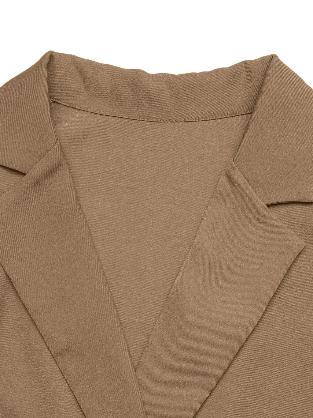 Lapel Collar Leopard Cuff Long Sleeve Blazer.