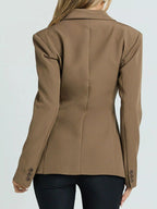 Lapel Collar One Button Blazer.