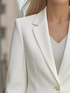 Lapel Collar One Button Blazer.