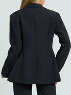 Lapel Collar One Button Blazer.