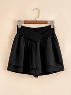 Elegant ruffle shorts perfect for formal occasions, combining style and comfort with a chic design.