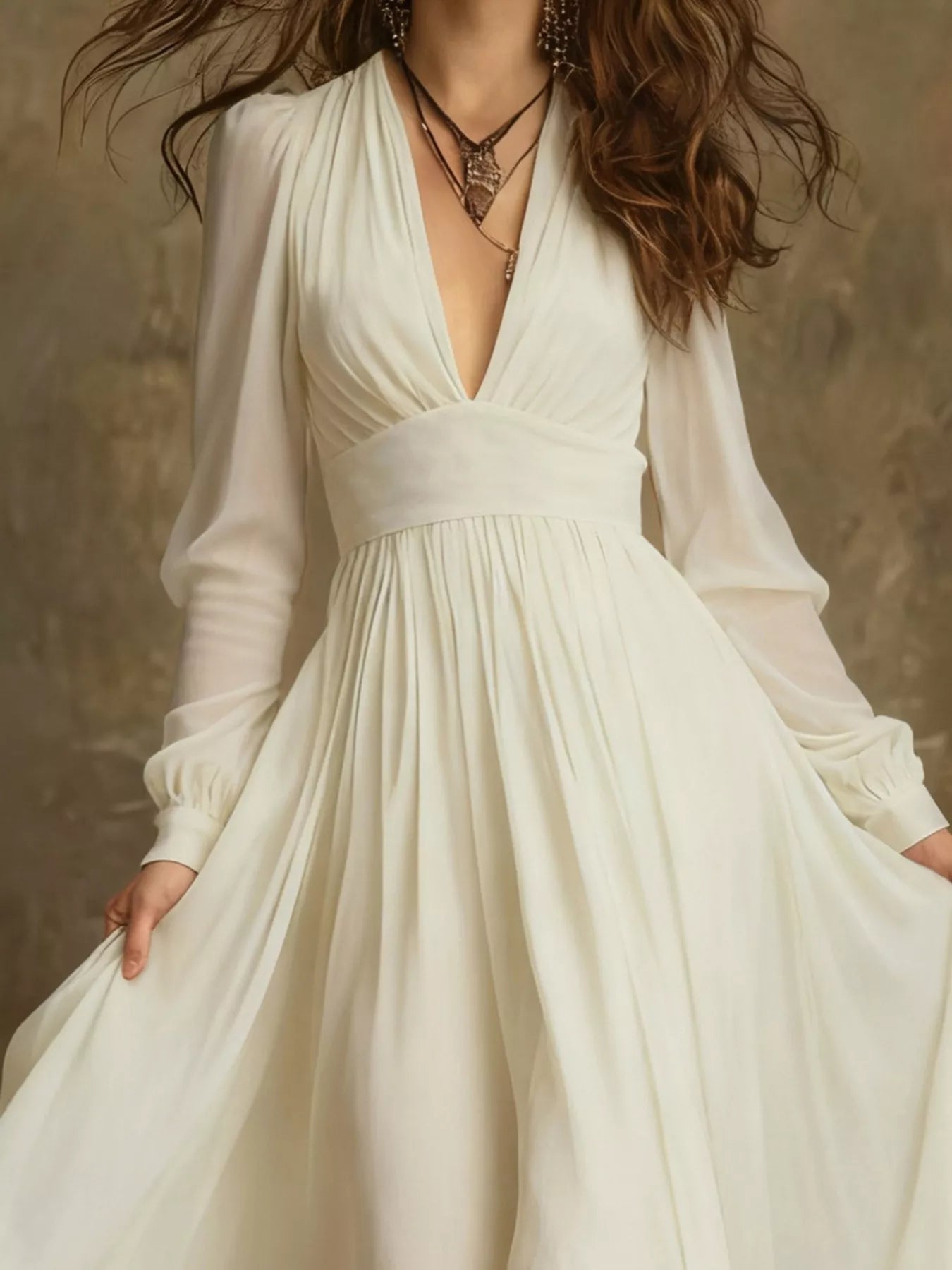 Long Sleeve Flowy Maxi Dress.