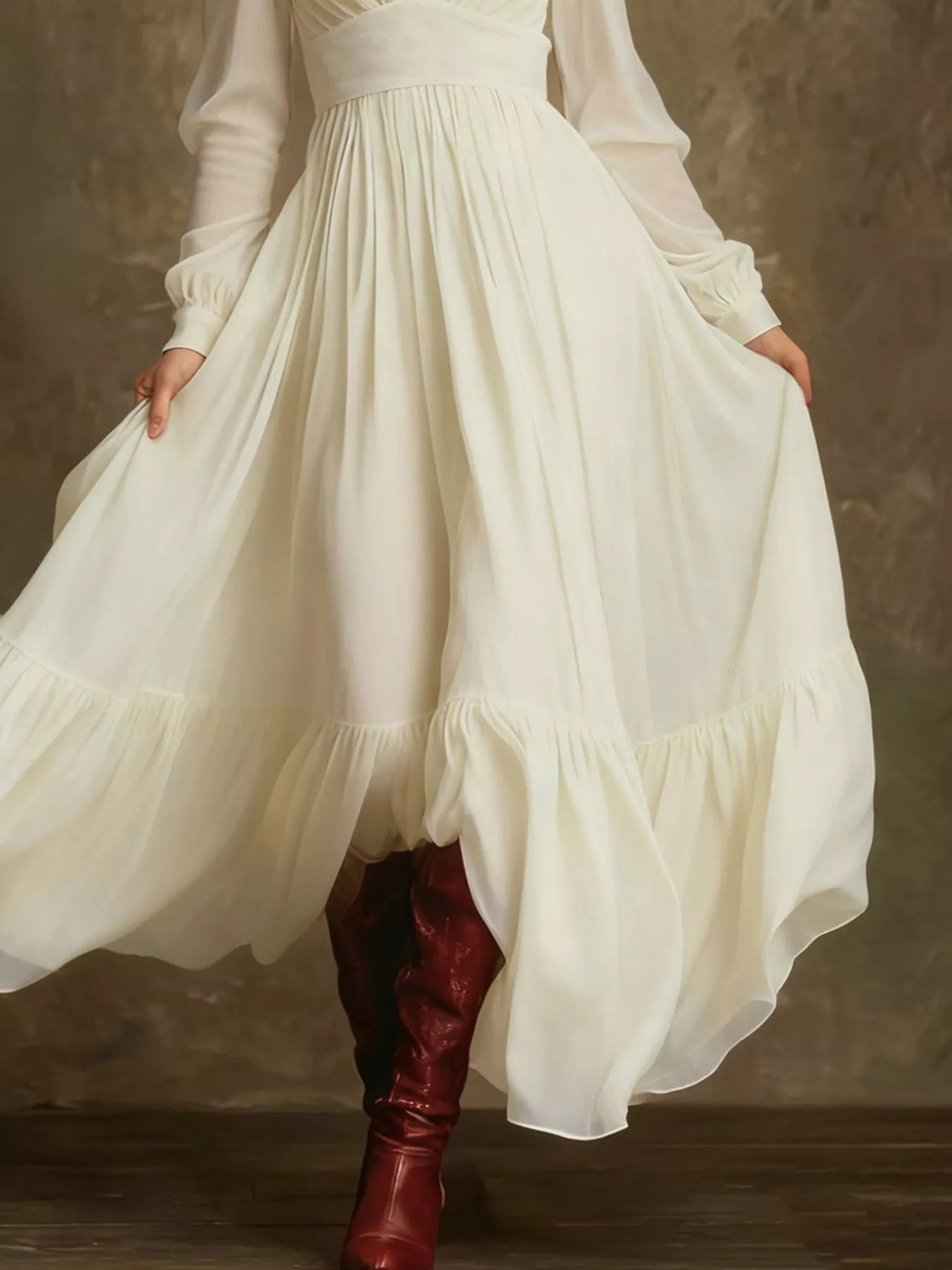 Long Sleeve Flowy Maxi Dress.