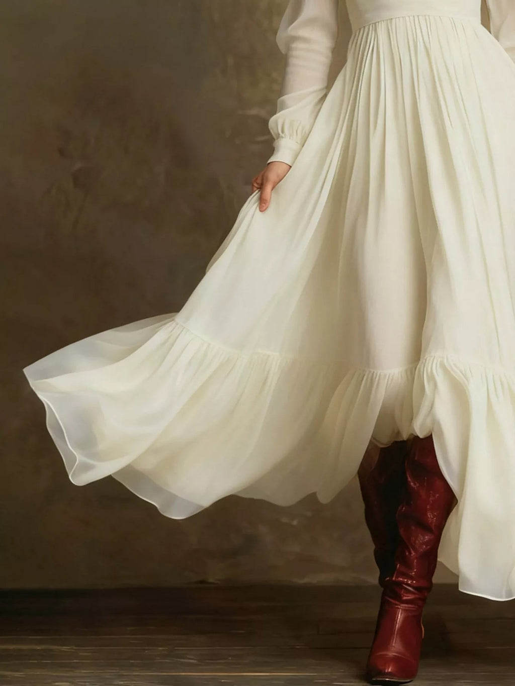 Long Sleeve Flowy Maxi Dress.