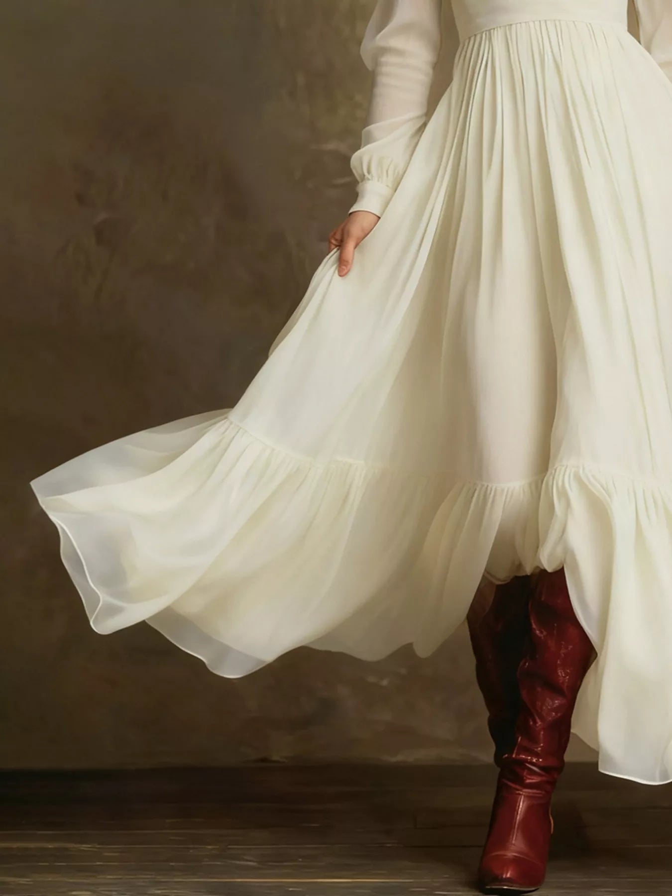 Long Sleeve Flowy Maxi Dress.