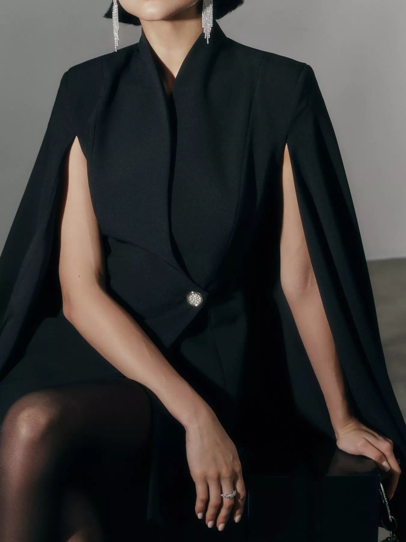 Formal one button blazer dress, elegant design perfect for professional and casual occasions, stylish women's attire