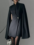 Formal one button blazer dress, elegant design perfect for professional and casual occasions, stylish women's attire