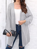 Open Front Long Sleeve Cardigan.