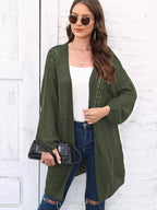 Open Front Long Sleeve Cardigan.