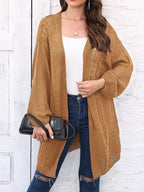 Open Front Long Sleeve Cardigan.
