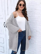 Open Front Long Sleeve Cardigan.