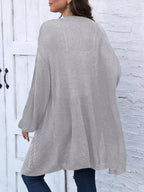 Open Front Long Sleeve Cardigan.