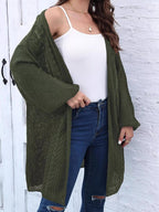 Open Front Long Sleeve Cardigan.