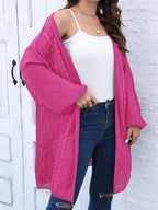 Open Front Long Sleeve Cardigan.