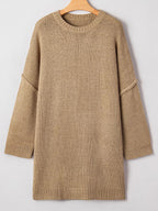 Oversize Drop Shoulder Slouchy Sweater Dress.