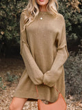 Oversize Drop Shoulder Slouchy Sweater Dress.
