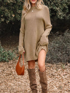 Oversize Drop Shoulder Slouchy Sweater Dress.