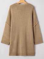 Oversize Drop Shoulder Slouchy Sweater Dress.