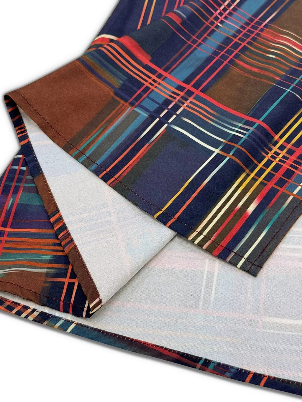 Plaid Button Front Maxi Shirt Dress.