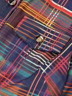 Plaid Button Front Maxi Shirt Dress.