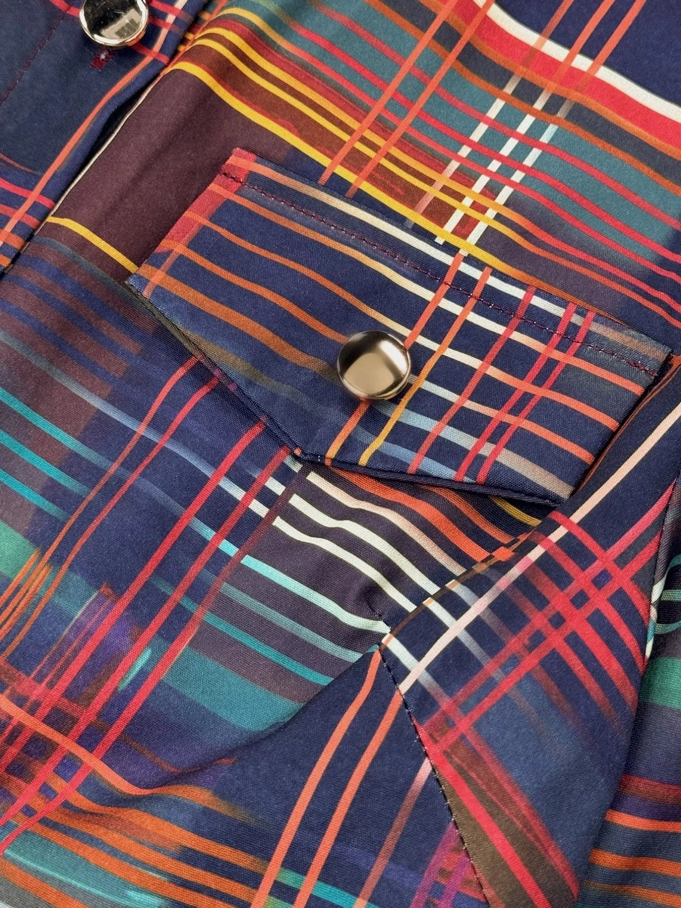 Plaid Button Front Maxi Shirt Dress.