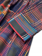 Plaid Button Front Maxi Shirt Dress.