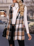 Stylish plaid vest for men, classic design with elegant patterns, perfect formal and casual attire.