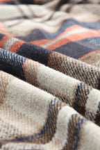 Plaid Longline Jacket with Pockets.