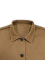 Plus Size Button-Down Cropped Outerwear.