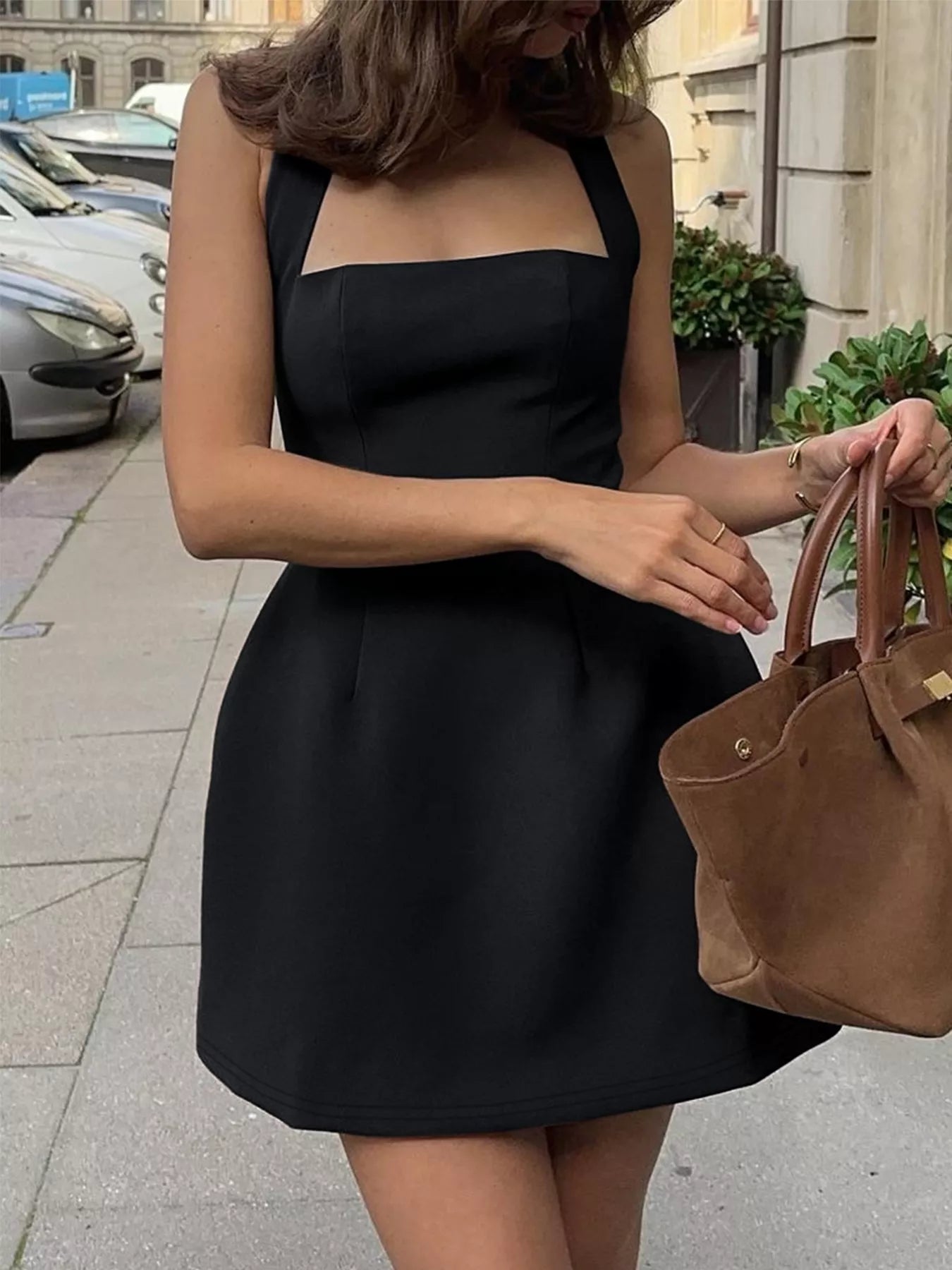 Elegant plus size halter neck mini dress, perfect for stylish and comfortable occasions