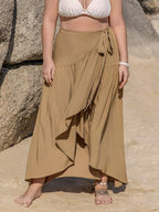 Plus size high-low skirt showcasing elegant design and comfortable fit for stylish wardrobe choices