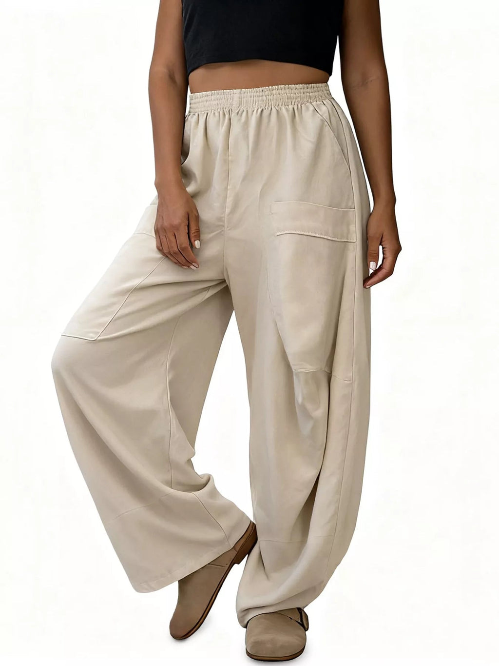 Stylish plus size casual pants designed for comfort and versatile everyday wear, perfect for any casual occasion.