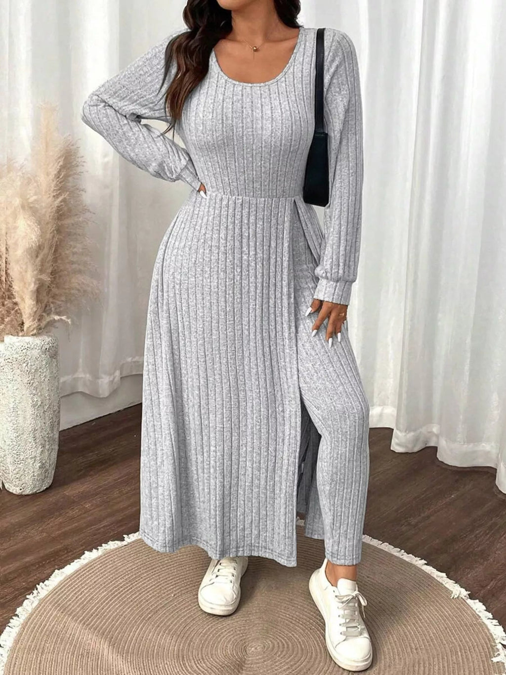 Plus size ribbed knit leggings dress combining comfort and style for versatile wardrobe essentials.