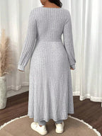 Plus size ribbed knit leggings dress combining comfort and style for versatile wardrobe essentials.