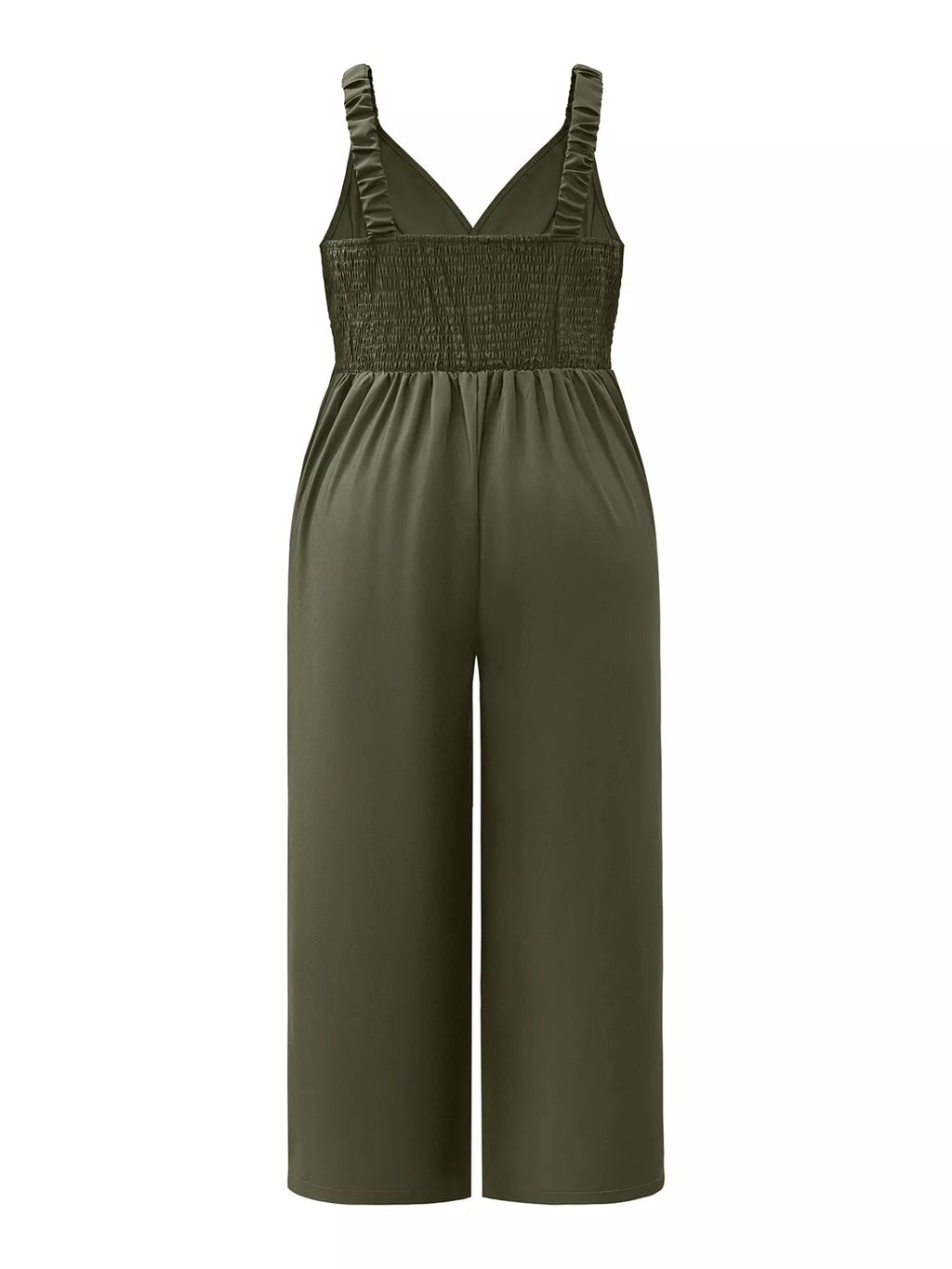 Elegant plus size wide leg jumpsuit, stylish and comfortable fashion choice