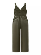 Elegant plus size wide leg jumpsuit, stylish and comfortable fashion choice