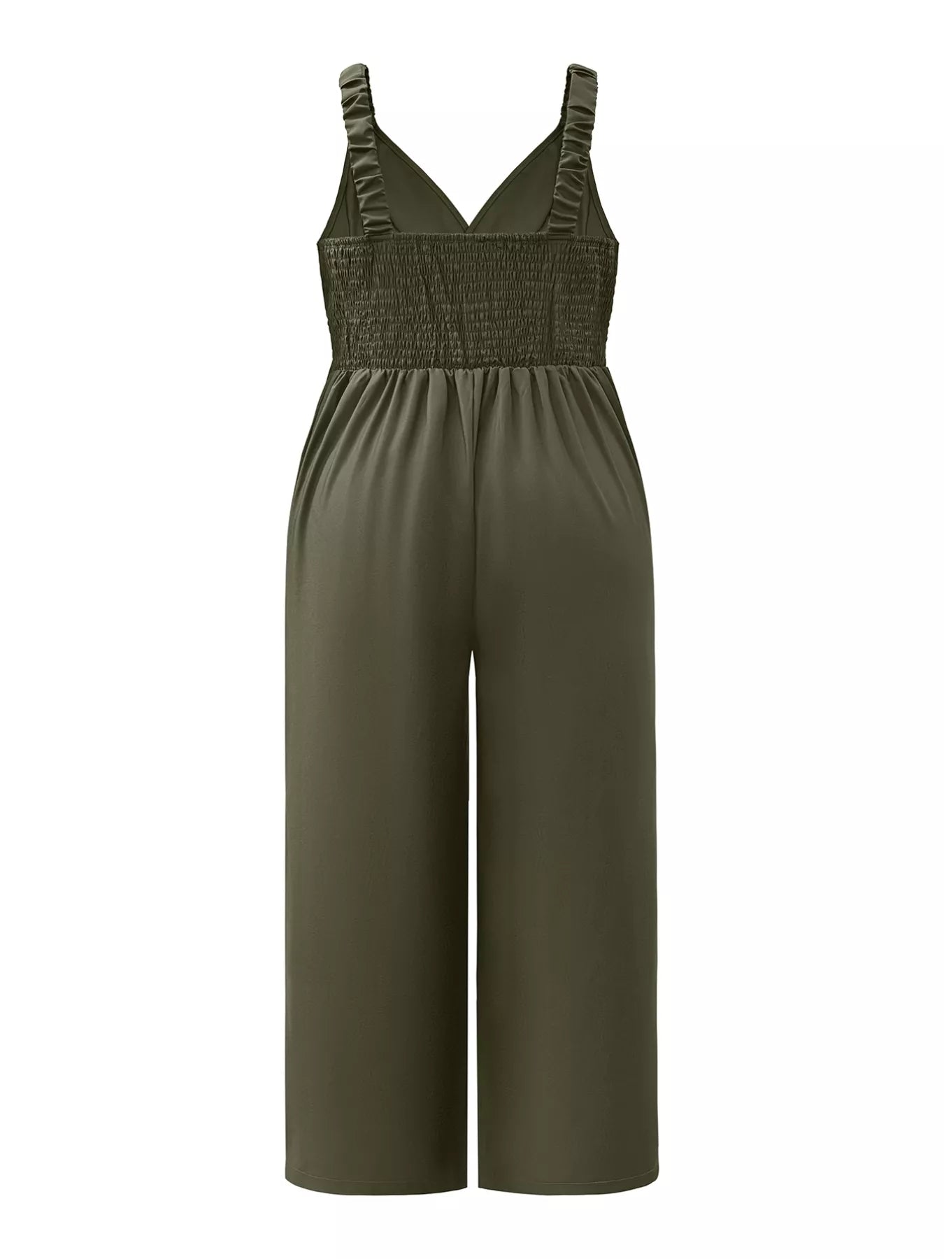 Elegant plus size wide leg jumpsuit, stylish and comfortable fashion choice