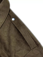 Plus Size Suede Cropped Bomber Jacket.