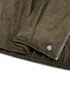 Plus Size Suede Cropped Bomber Jacket.